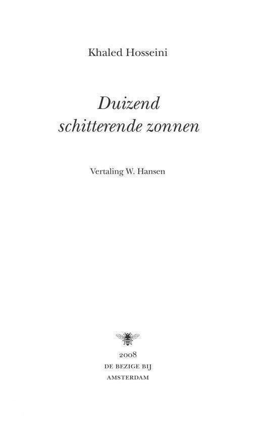 Boek 'Duizend schitterende zonnen' van Khaled Hosseini.