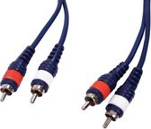 HQ 3m 2xRCA/2xRCA M/M 3m 2 x RCA 2 x RCA Blauw audio kabel