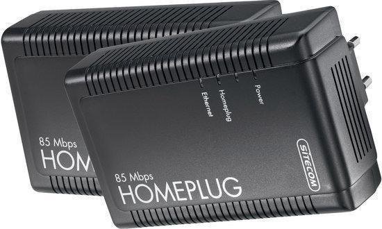 Sitecom Adapter HomePlug 85Mbps LN-510 (2 stuks kit) | bol.com