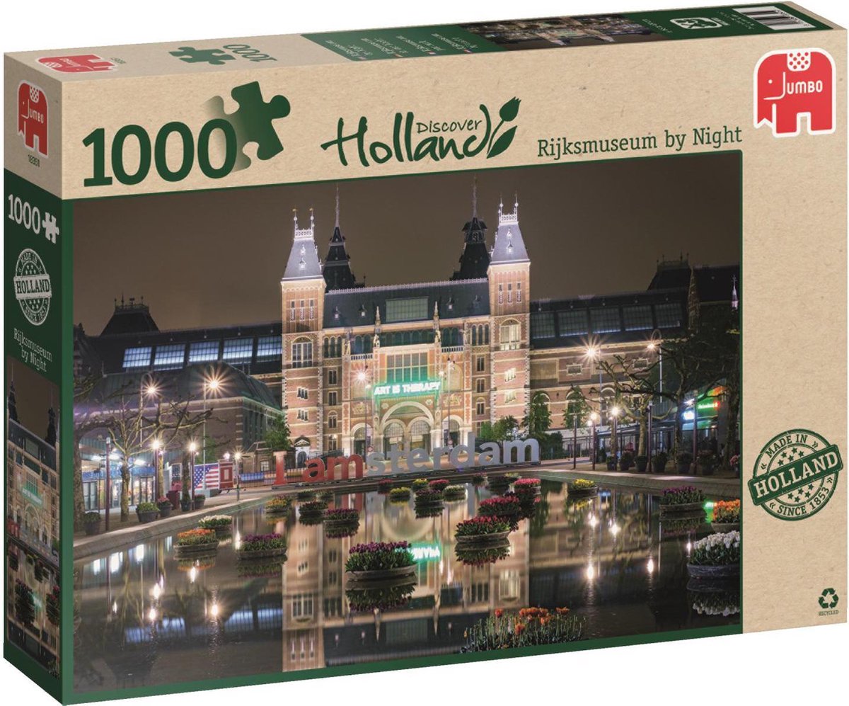 Jumbo Premium Collection Puzzel Amsterdam Rijksmuseum By Night - Legpuzzel - 1000 stukjes