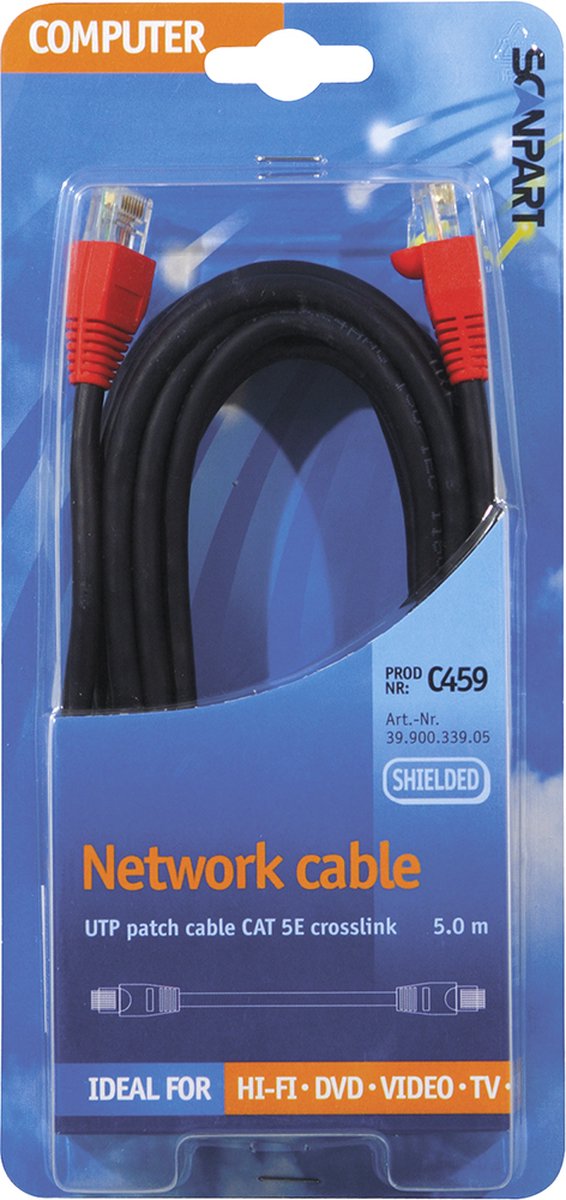 Scanpart crossover netwerk kabel 5 meter - Geschikt voor crosslink PC  router hub -... | bol.com