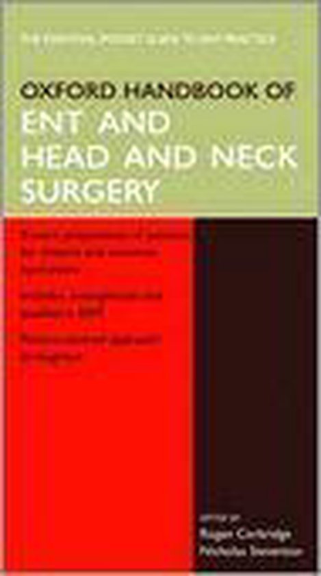Oxford Handbook of ENT and Head and Neck Surgery - cover