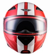 MOTO • RACING RED • M • Helm - Motorhelm - Systeemhelm - Scooterhelm - Motor - Scooter - Brommer