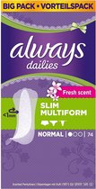 Always Multiform 74stuk(s) Maandverband Fresh Scent