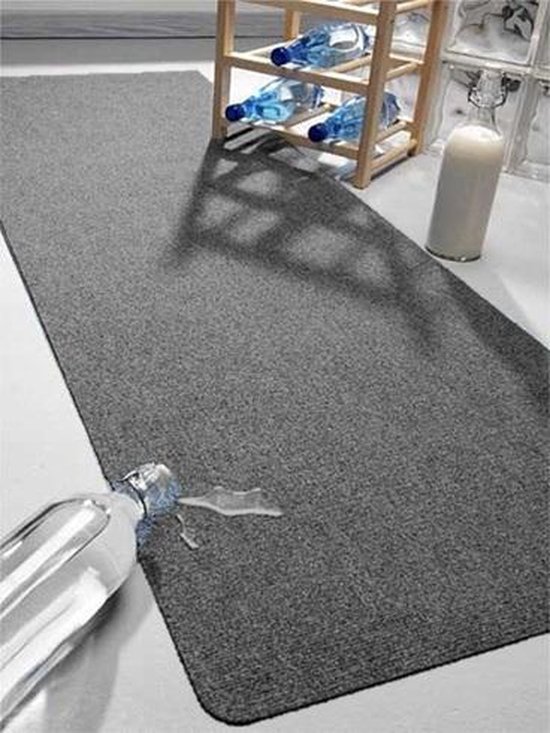 doorboren melk wit spelen Vloerkleed - Loper voor gang, keuken …. Antraciet 61x180cm | bol.com