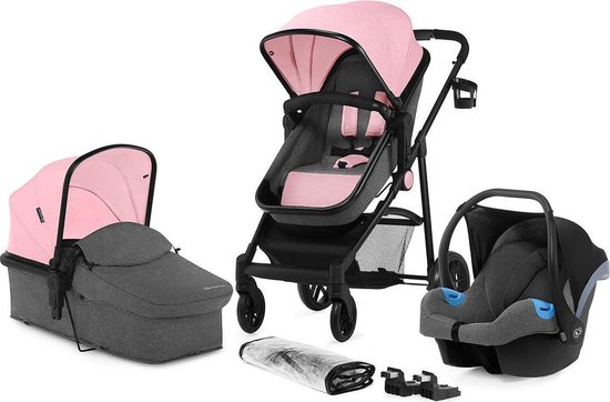 Kinderkraft Juli 3 in 1 Kinderwagen - Inclusief Autostoel - Pink