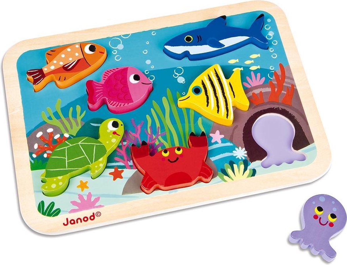 Janod Chunky Puzzel - Onderwaterwereld