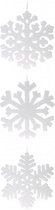 Sneeuwvlok hangdecoratie wit 49 cm 1x