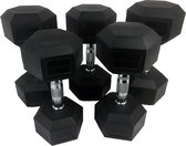 Bol.com Tunturi Rubber Dumbbell Set - Dumbellset - 12-20 kg (5 sets - 12/14/16/18/20kg) aanbieding Bol.com Tunturi Rubber Dumbbell Set - Dumbellset - 12-20 kg (5 sets - 12/14/16/18/20kg) aanbieding