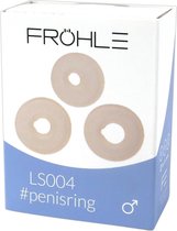 Fröhle – Penisringen Set van 3 Compatibel met Fröhle Pompen Zijdezacht en Ideaal voor Langdurige Erectie – Transparant