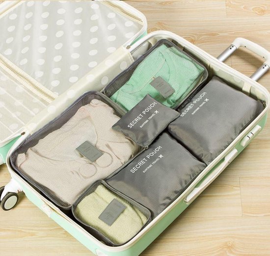 Correct Ontvangst Margaret Mitchell Packing cubes set - koffer of tas organizer - inpak zakken - Grijs | bol.com