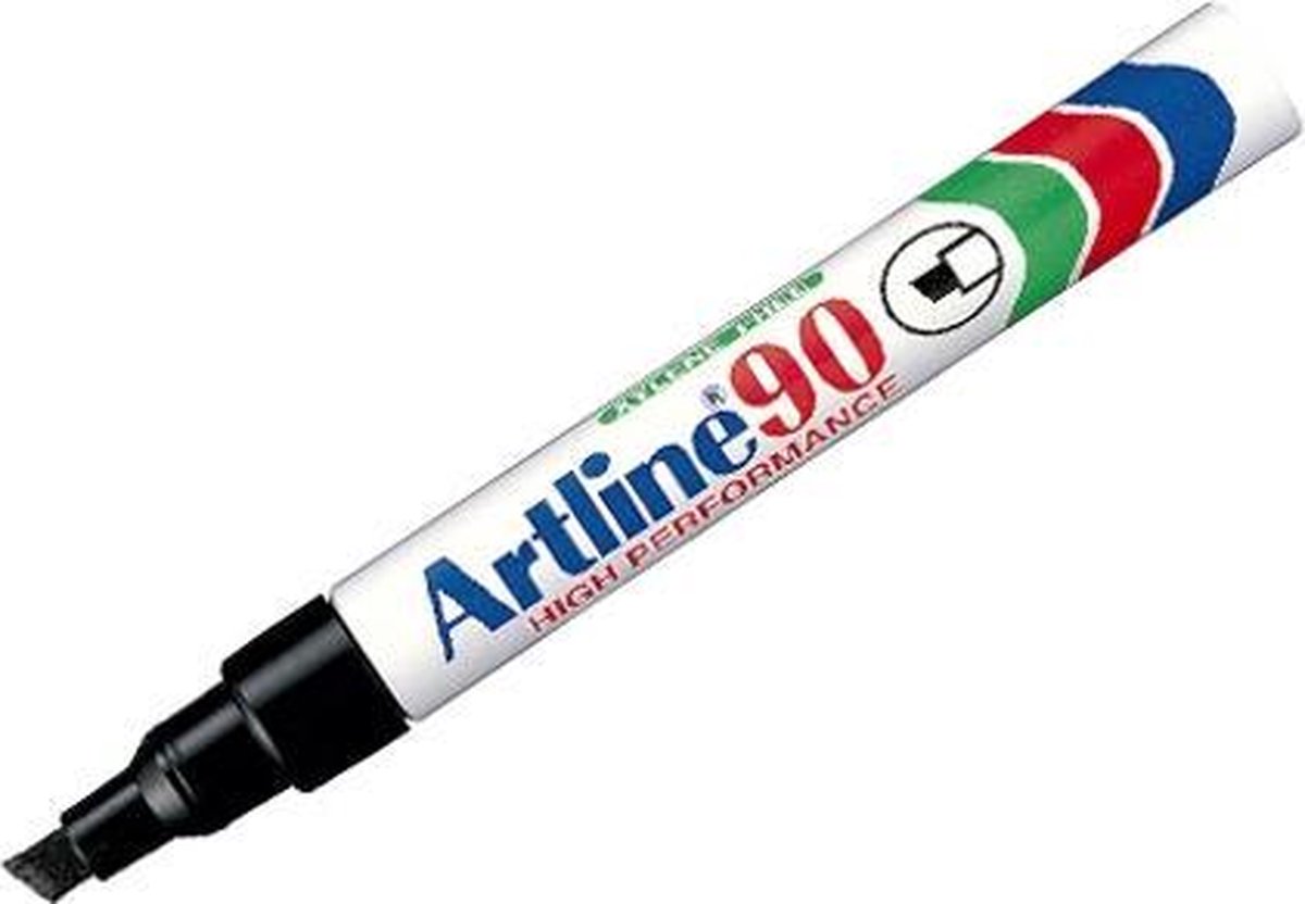 Viltstift Artline 90 schuin 2-5mm zwart - 12 stuks - 12 stuks