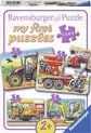 foto van Ravensburger Op het werk - My First puzzels - 2+4+6+8 stukjes - kinderpuzzel