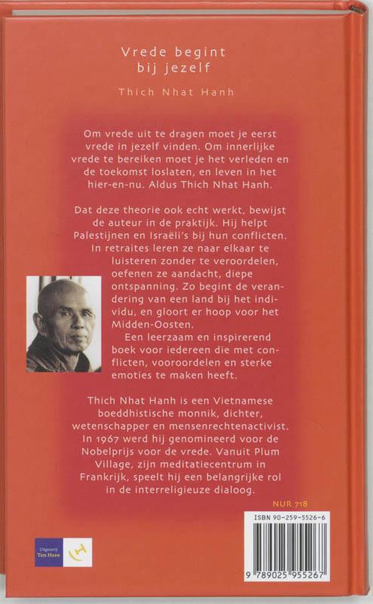 Vrede Begint Bij Jezelf - back cover