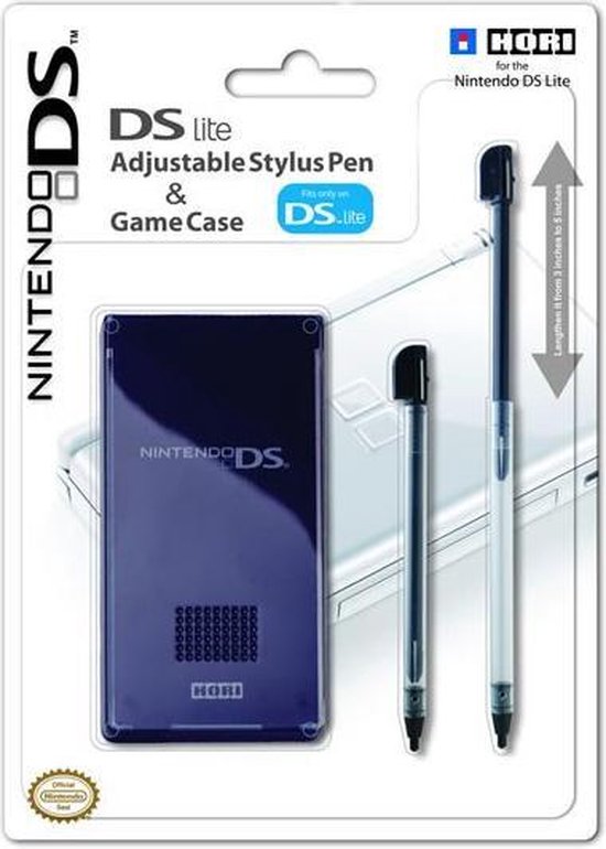 Adjustable Stylus Pen + Games Case (Black) Nintendo Ds (Hori
