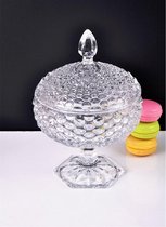 Sener paci - Bowl glazen bonbonniere op voet 16 x 23.5 cm
