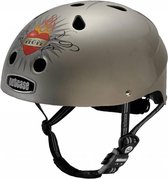 Skate- & fietshelm Nutcase Little Nutty grey I love mum tattoo (G2) XS 46-52cm