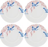 4 x Ontbijtbord 21 cm Cherry Blossom & Lucky Cranes
