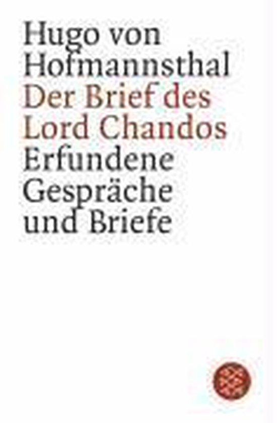 Hugo Von Hofmannsthal Der Brief Der Brief des Lord Chandos, Hugo von Hofmannsthal | 9783596155248