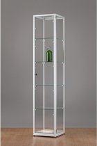 Luxe vitrinekast aluminium 40 cm met draaideur