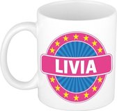 Livia naam koffie mok / beker 300 ml  - namen mokken