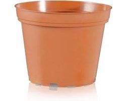 25 stuks kweekpot terracota hard plastic 15 cm doorsnede