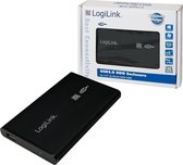 Boîtier du lecteur de stockage LogiLink UA0041B 2,5 '' Noir Alimentation via USB