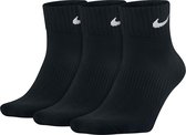 Nike Lightweight Quarter  Sportsokken - Maat 38-41 - Unisex - zwart