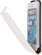 Croco Flip Hoes voor iPhone 5 / 5s Wit