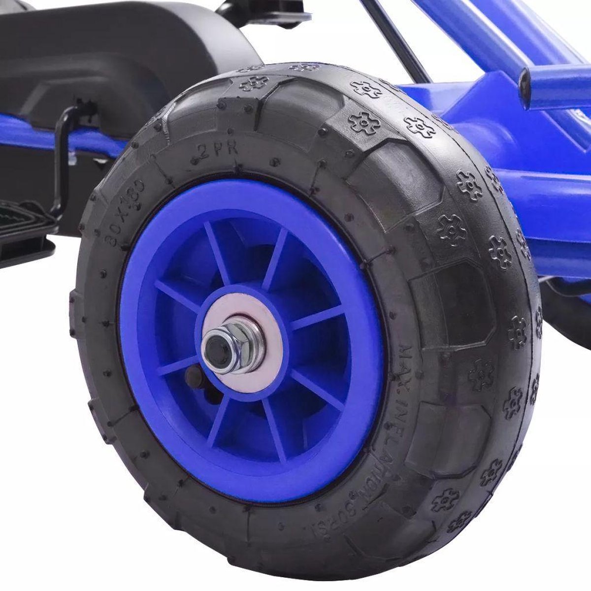 vidaXL Skelter met pedalen en pneumatische banden blauw — afbeelding 12