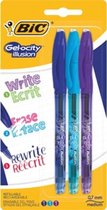 Bic roller Gel-ocity Illusion, blister met 3 stuks in geassorteerde fun kleuren
