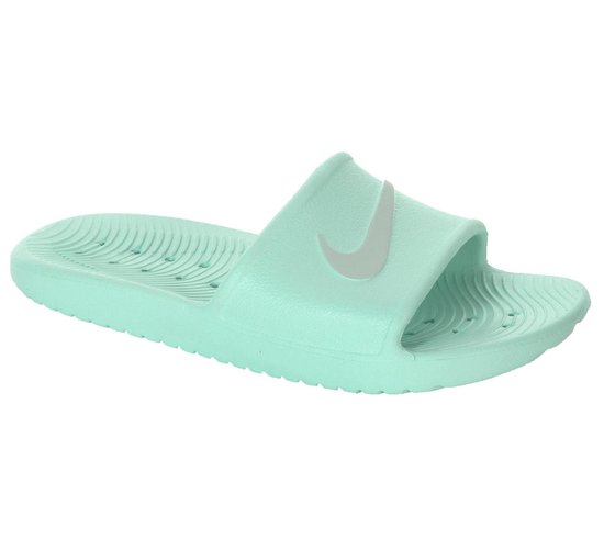 bol.com | Nike Kawa Slippers Dames Slippers - Maat 38 - Vrouwen - groen/wit