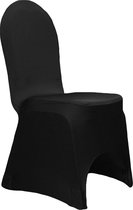 Stoelhoes ZWART 1x -  44 cm x 95 cm x 43 cm Stoelhoogte 44 cm - Stretch Materiaal - Universeel geschikt voor Horeca Evenementen - Tafelrok | Cocktailparty | Trouwerij | Bruiloft