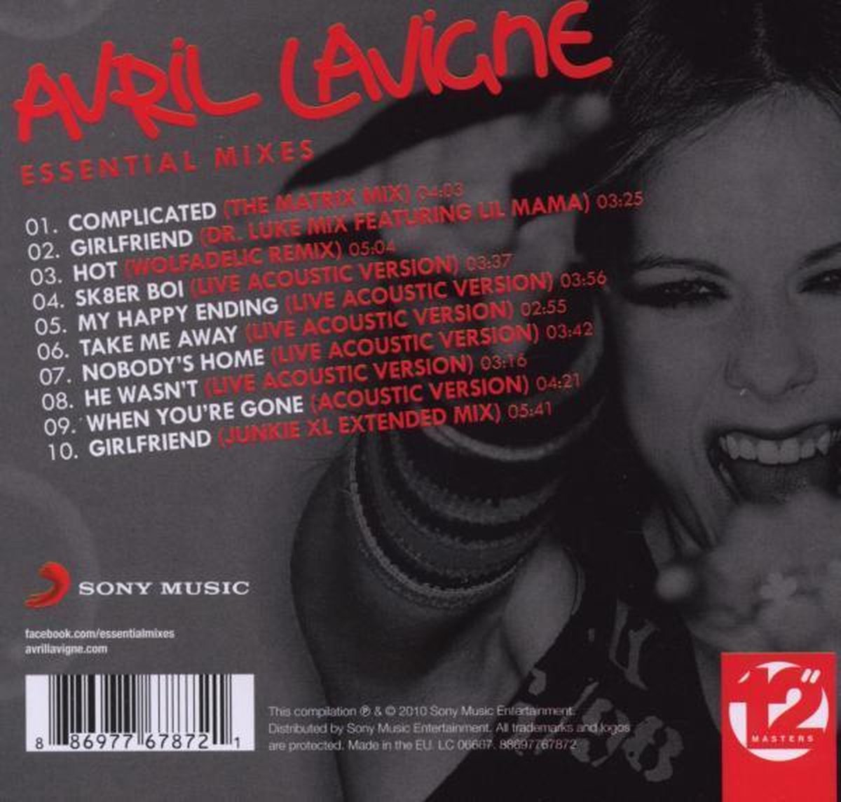 12" Masters The Essential Mixes, Avril Lavigne CD (album) Muziek