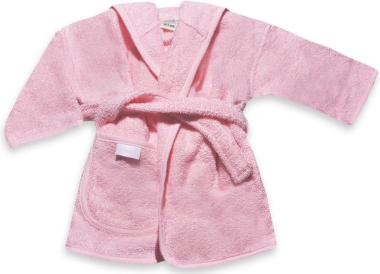 Baby badjasje licht roze 0 - 1 jaar van 