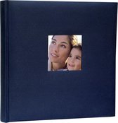 ZEP - Linnen Fotoalbum Blauw met venster, 60 pagina’s wit, 31x31 cm - OB313130