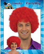 Afro pruik mini rood