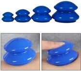 Siliconen Anti Cellulitis Cups / Cupping / Massage/ Blauw