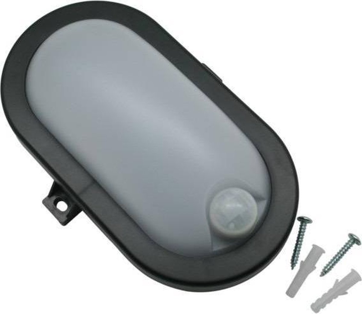 Hofftech Bulley BuitenLamp LED Ovaal met sensor - Zwart (5,5 Watt.) |  bol.com