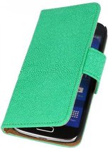 Devil Booktype Wallet Case Hoesjes voor Galaxy S4 mini i9190 Groen