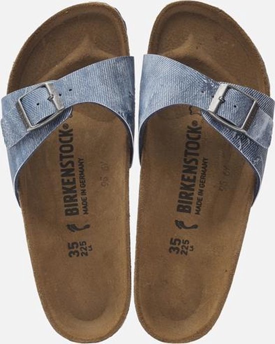Birkenstock - Madrid - Sportieve slippers - Dames - Maat 37 - Blauw - Used  Jeans Blue BF | bol