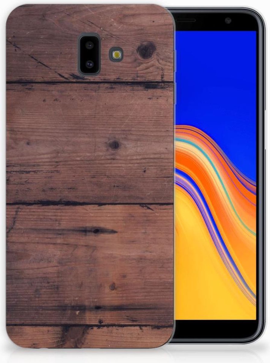 Samsung Galaxy J6 Plus (2018) Bumper Hoesje Old Wood