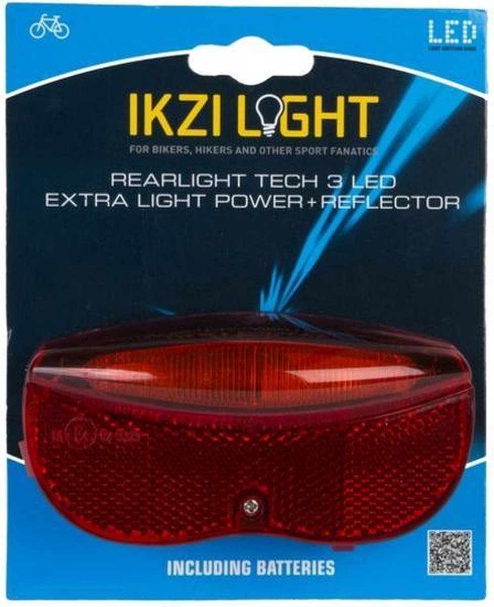 Ikzi Light Achterlicht - 3 LED's, 50mm montage, IPX4 waterdicht thumbnail 2