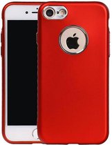 Design TPU Hoesje - Hoesje Geschikt voor iPhone 7 / 8 Rood