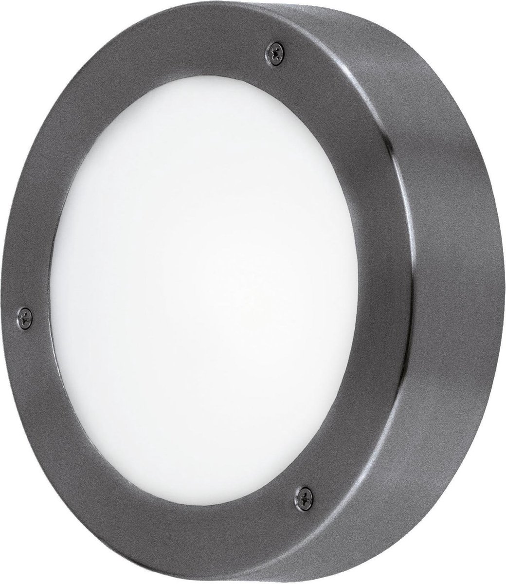 Eglo Vento 1 Buitenverlichting Wand Plafondlamp 1 Lichts Ø185mm. LED Antraciet