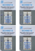 Aiguilles pour machine Schmetz twin needle Stretch 2.5-75 universal, 4 cartes