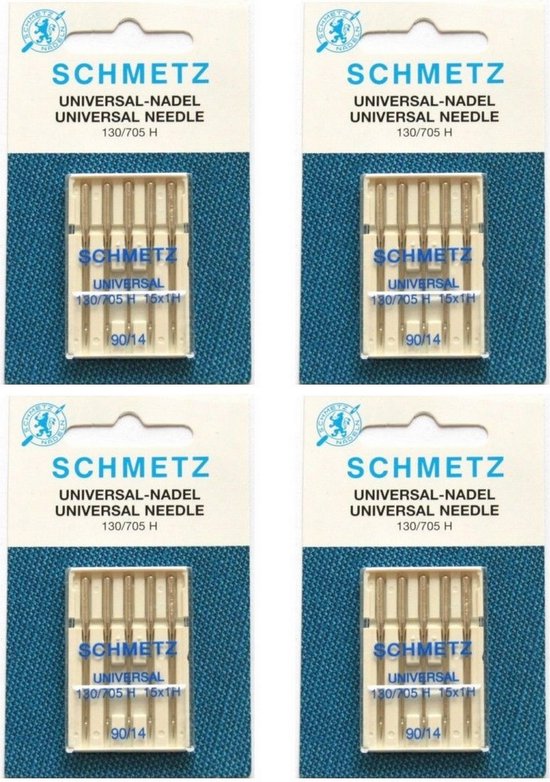 Schmetz machinenaalden nr.90 (5 naalden) universeel, 4 kaarten