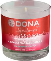 Dona Kissable Massagekaars Aardbei Soufflé - 135 gr