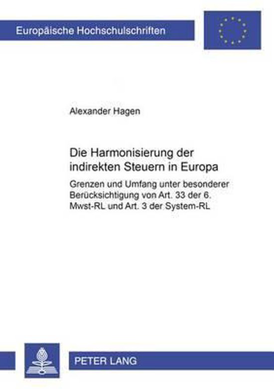 Die Harmonisierung der indirekten Steuern in Europa - cover