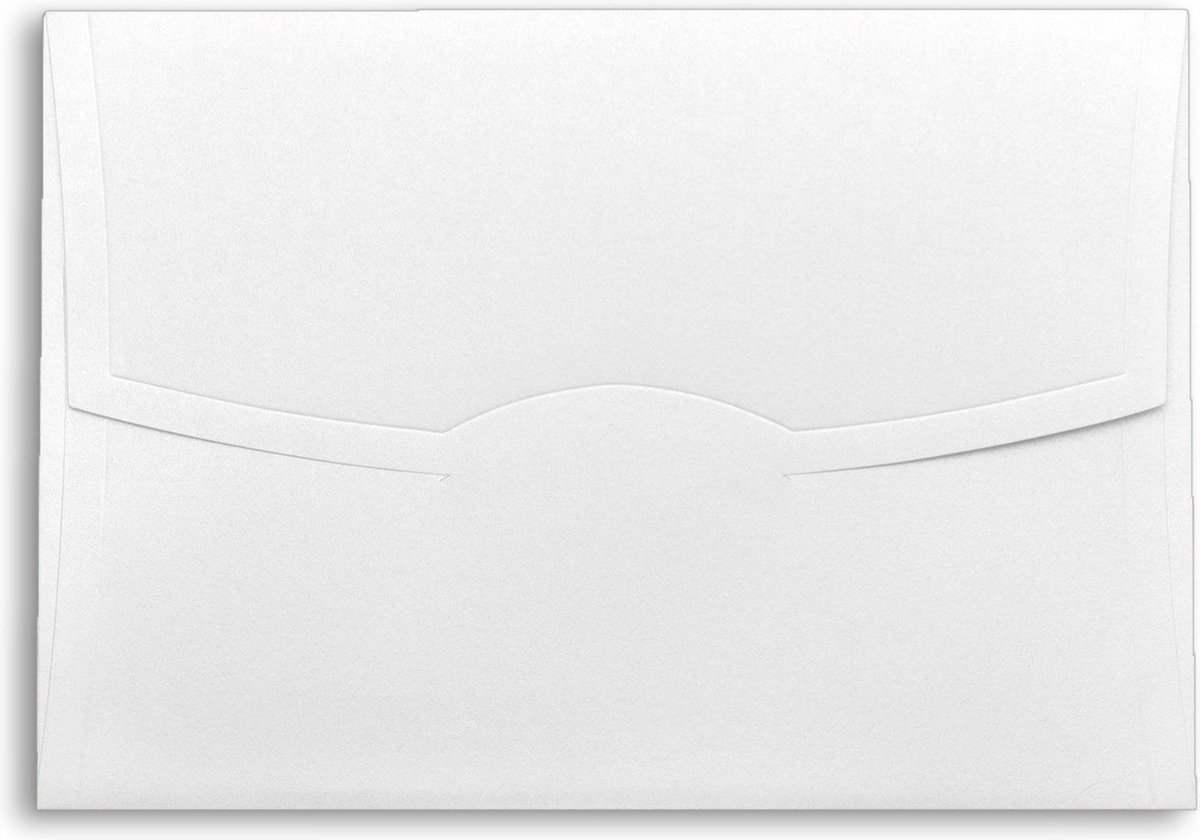 Luxe witte envelop 15 x 21 cm 50 stuks | bol.com